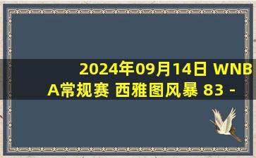 2024年09月14日 WNBA常规赛 西雅图风暴 83 - 81 达拉斯飞翼 全场集锦